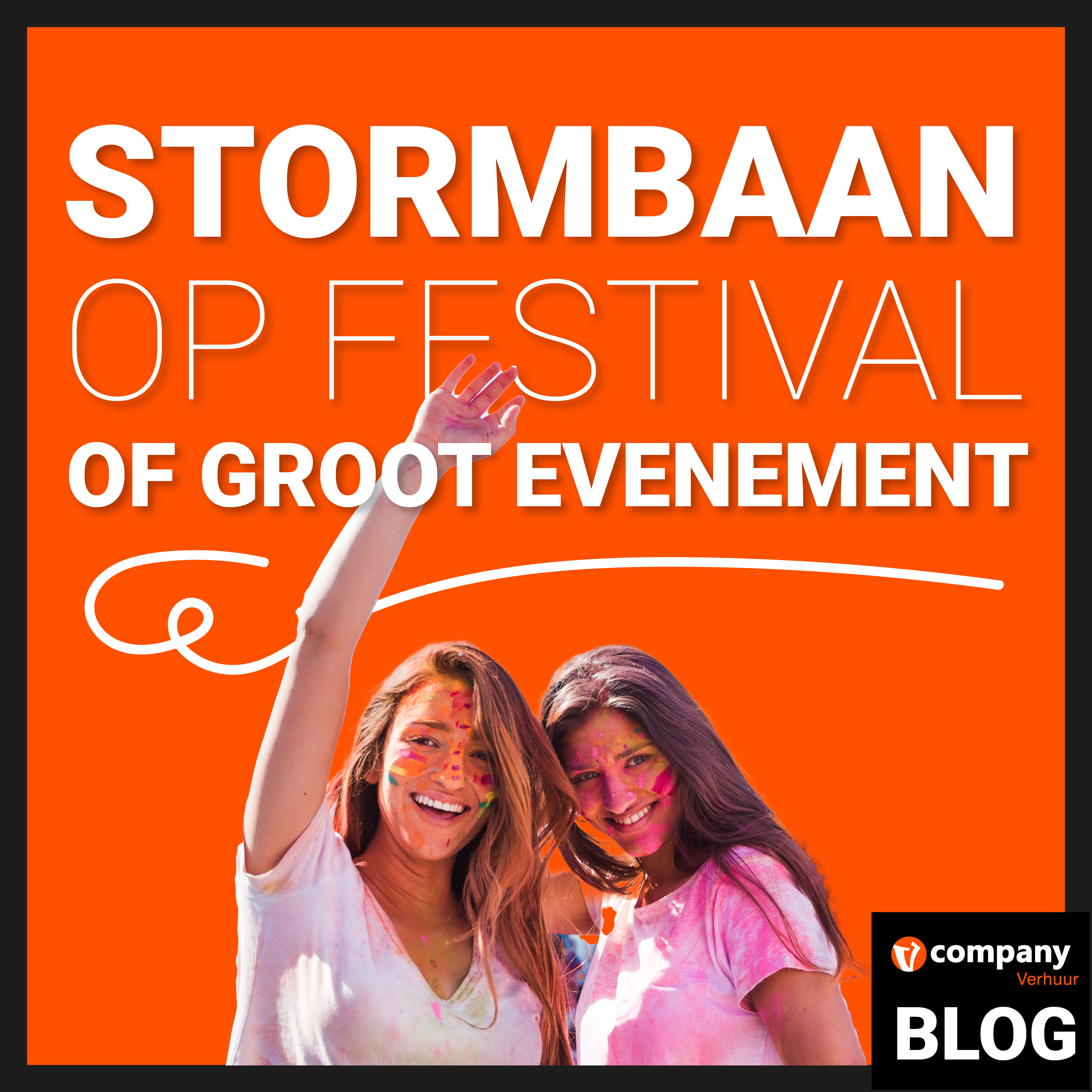 Een stormbaan op een festival of groot evenement